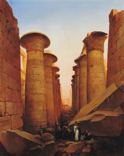 The Great Temple of Amun at Karnak by Jean Charles Langlois